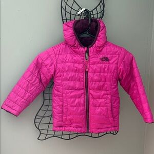The North Face Girls Hot Pink Quilted Puffer Jacket